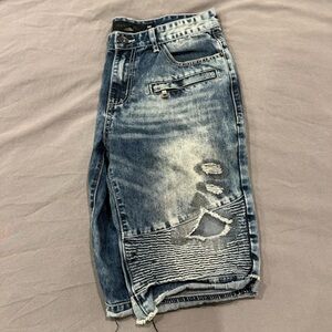 Decibel light-wash denim shorts